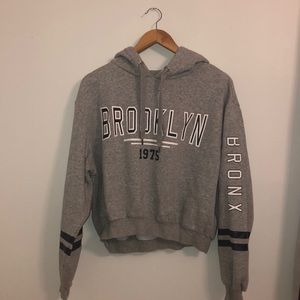 Cropped Gray Hoodie